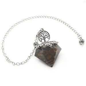 Tiger's Eye Dowsing Divination Pendulum